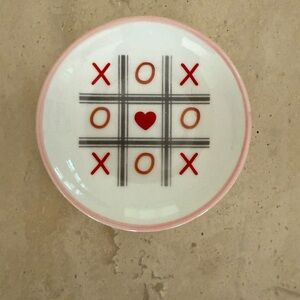 Tic Tac Toe Heart Trinket Dish
